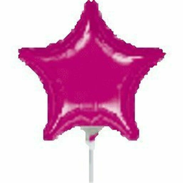 Goldengifts 4 in. Fuchsia Star Foil Inflated Balloon - 4 in. GO3587144